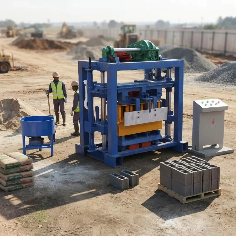 Fully Automatic Brick Making Machinery QTJ4-26 Concrete Block Tile Making Machine Building Material Machinery