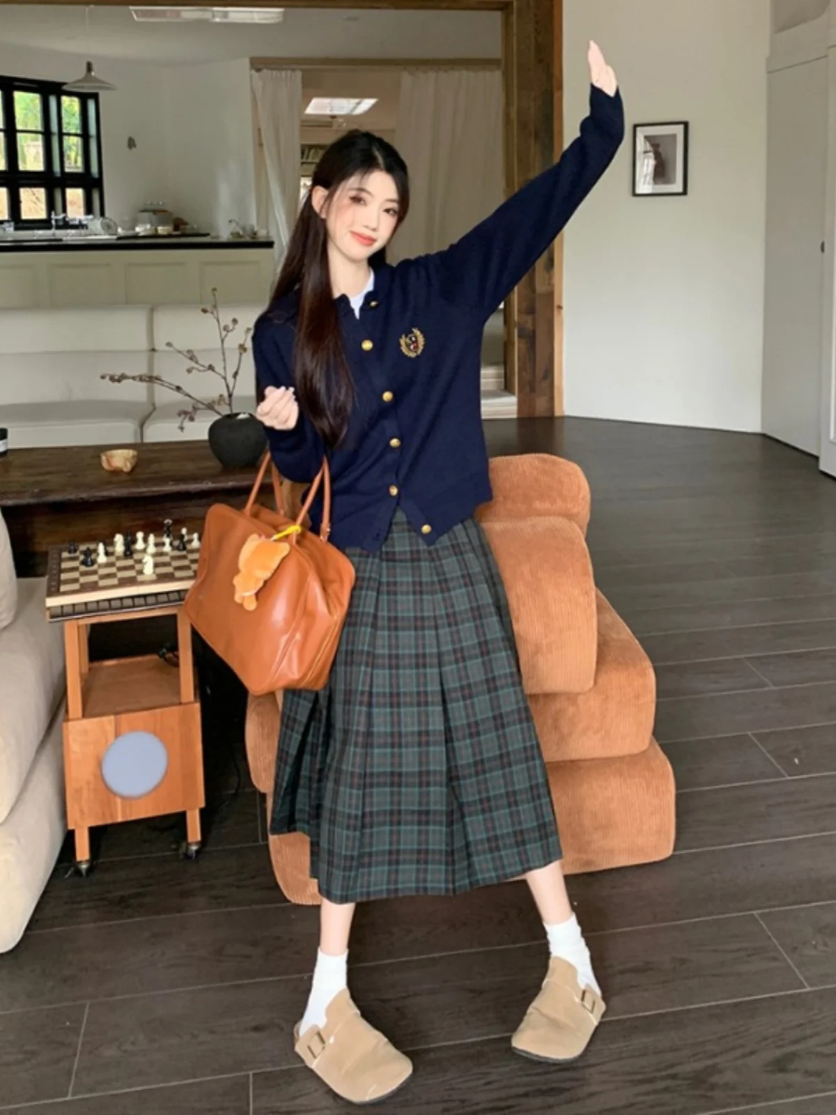 Kardigan damski plus size, dzianinowy, swobodny, okrągły dekolt, sweter, kurtka, odzież wierzchnia, styl vintage, uniwersytecki, wygodny, długi sweter