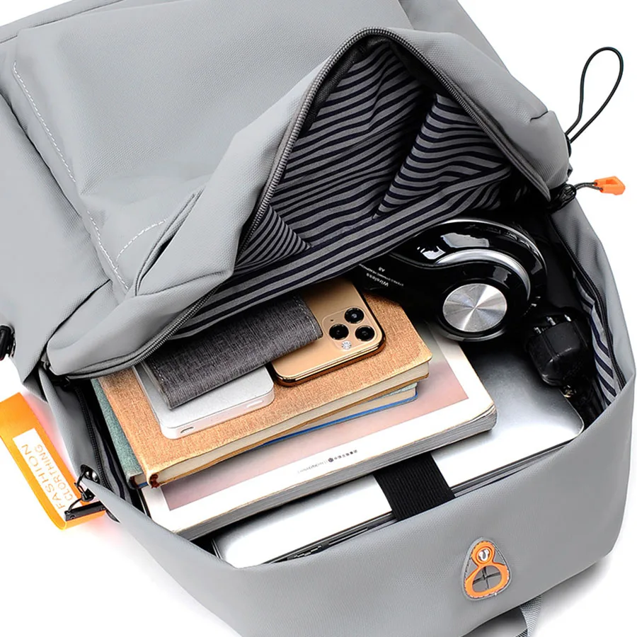 Sports Backpack, Unisex Casual Backpack, Student School Bag, Large Capacity Travel Bag, Laptop Bag with USB Port