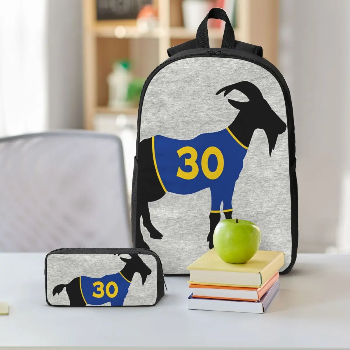 Steph Curry Goat Backpack Boys Girls BookBag School Bag Shoulder Bags 3ps Insulated Lunch Bag Pencil Case