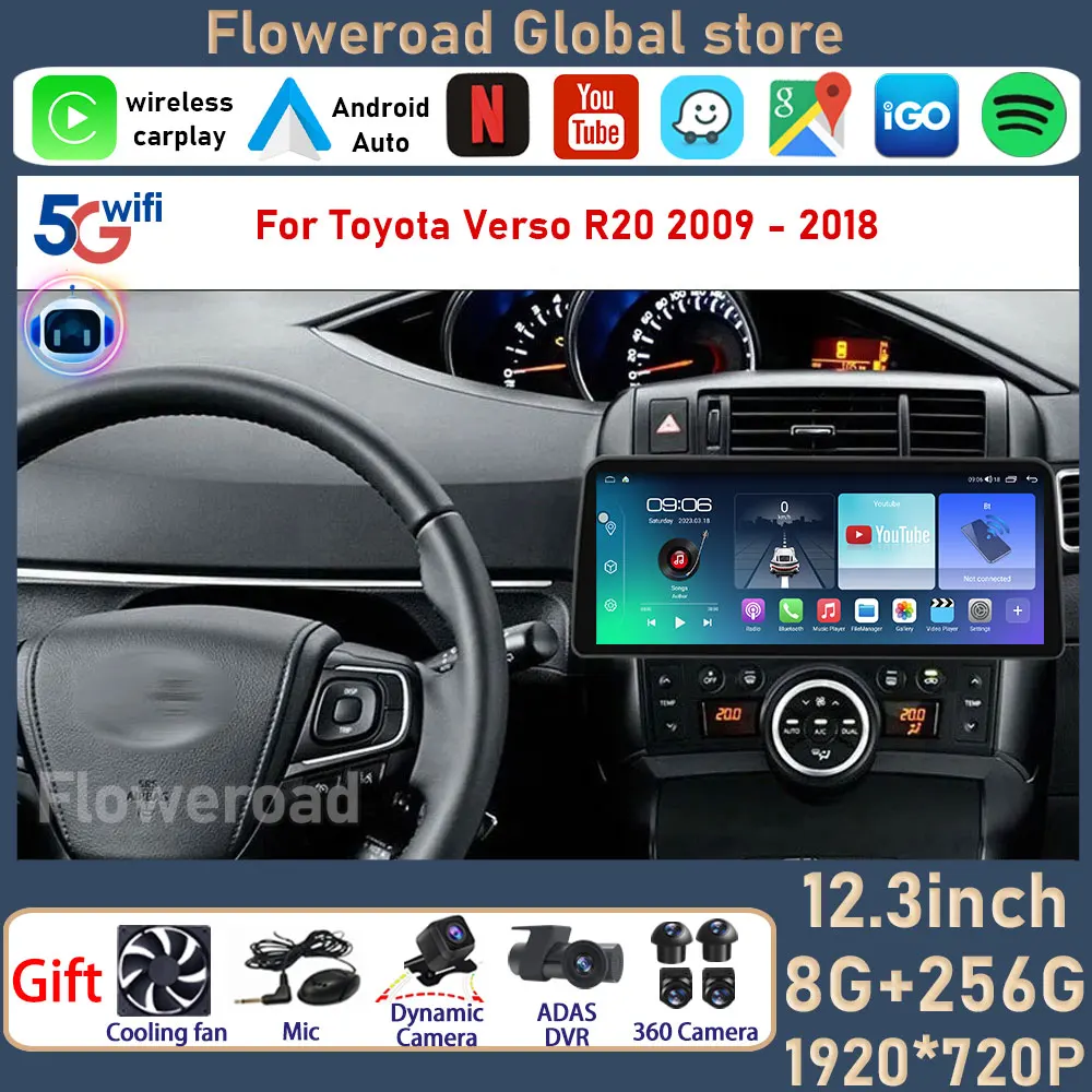 

Android For Toyota Verso R20 2009 - 2018 Intelligent System Car Radio Multimedia Video Player Head Unit GPS All In One Autoradio