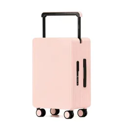 Valise Trolley Ultralégère à Fermeture Éclair, Couleur Bonbon, Élégante, 408