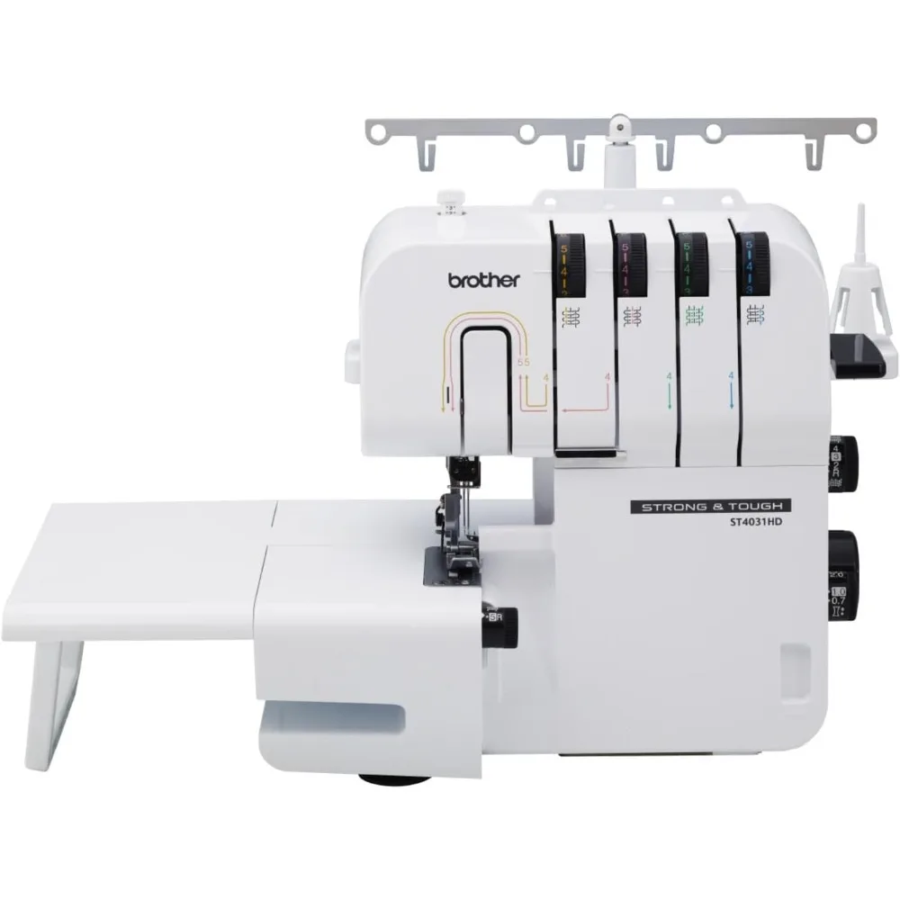 Strong & Tough Serger, 1,300 Stitches Per Minute, Durable Metal Frame Overlock Machine, Large Extension Table