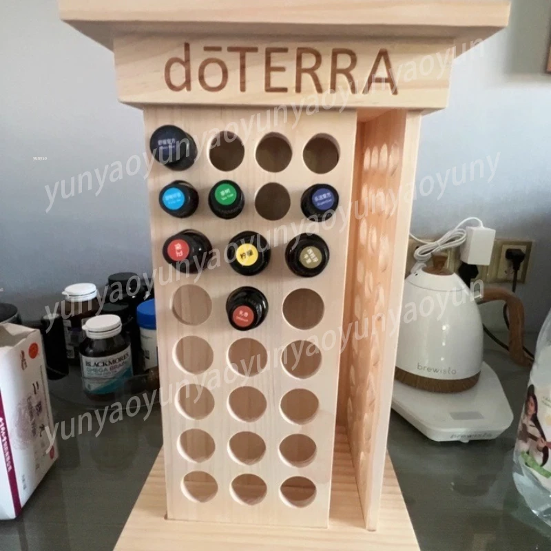 125 Grid Essential Oil Storage Rack Rotating Display Shelf Beauty Salon Desktop Organizer Stand