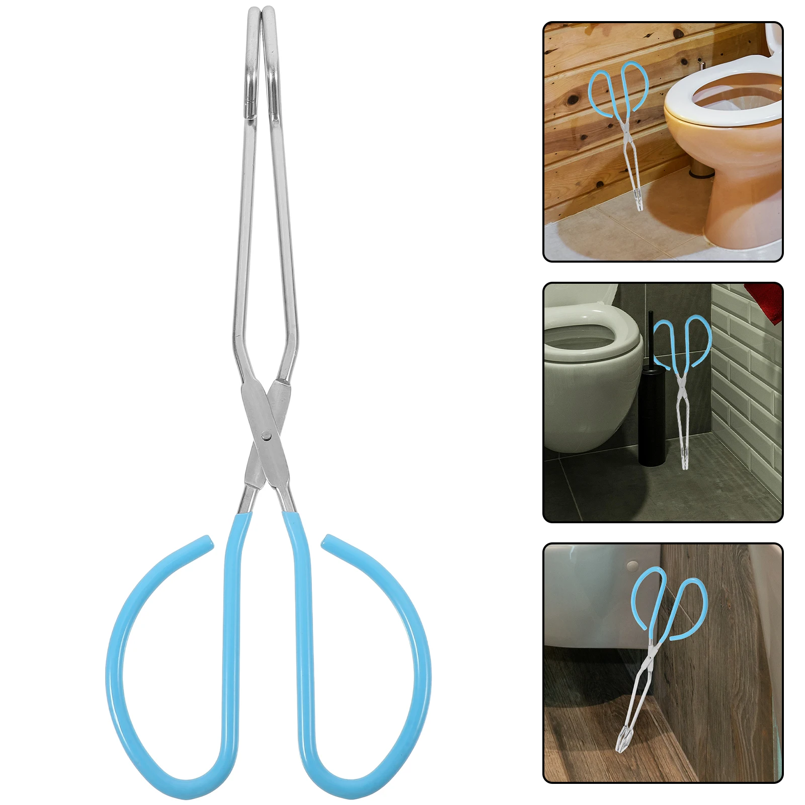 

Bathroom Tongs Wiping Paper Clip Stainless Steel Aid Versatile Long Handle Obese Elderly Non Slip Reusable Durable Shower Chair