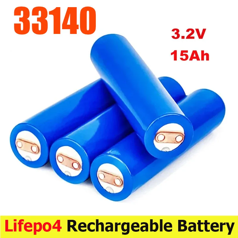 Nickel sheet 33140 3.2V 15Ah Lifepo4 Battery 5C Discharge DIY 12V 24V 36V 48V 20AH 30AH Electric Bicycles RV Motorhome Scooter