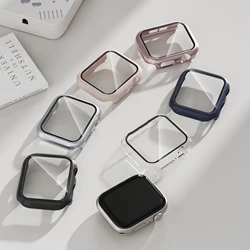 Glass+Cover For Apple Watch case 46mm 44mm 40mm 45mm 41mm 42mm 38mm Screen Protector iwatch series 10 9 8 7 6 5 3 SE Accessories