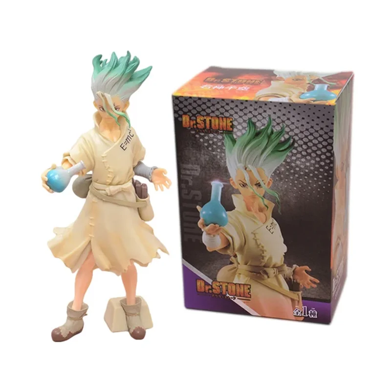 20cm Dr.Stone 3 New World Ishigami Senkuu Figure Anime Stone World Kingdom Pvc Figurine Collectiable Models Kids Gifts Toystoys