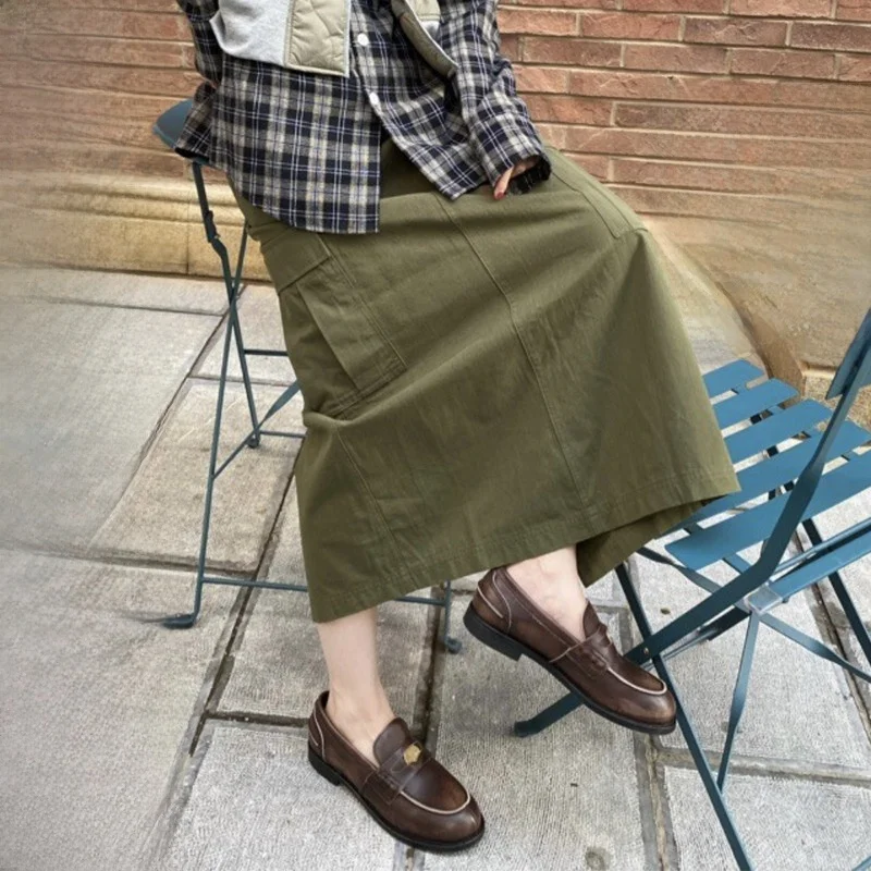 

Ретро-лоферы из цветной кожи с эффектом потертости, женские, модные, повседневные, удобные, дышащие, с круглым носком, на резиновой подошве