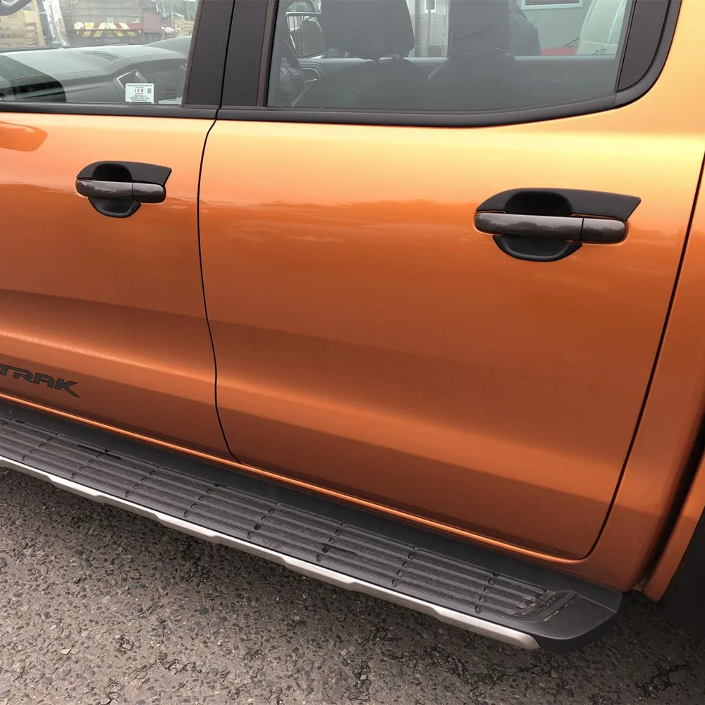 ماتي الأسود مقبض الباب حامي غطاء مقبض الباب لفورد رينجر 2012-2022 PX3 XLT T6 T7 T8 Wildtrak XLS Sport XLT XL Limited
