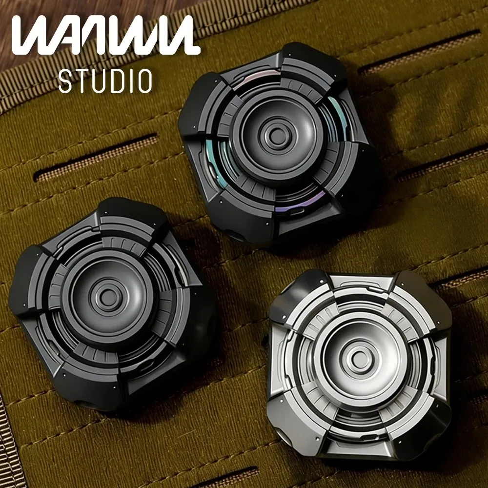 WANWU-EDC Nfe Zender Linkage Spinner Rvs Zirkonium Fidget Spinner Fidget Speelgoed Voor Volwassenen Angst Relief Gadgets