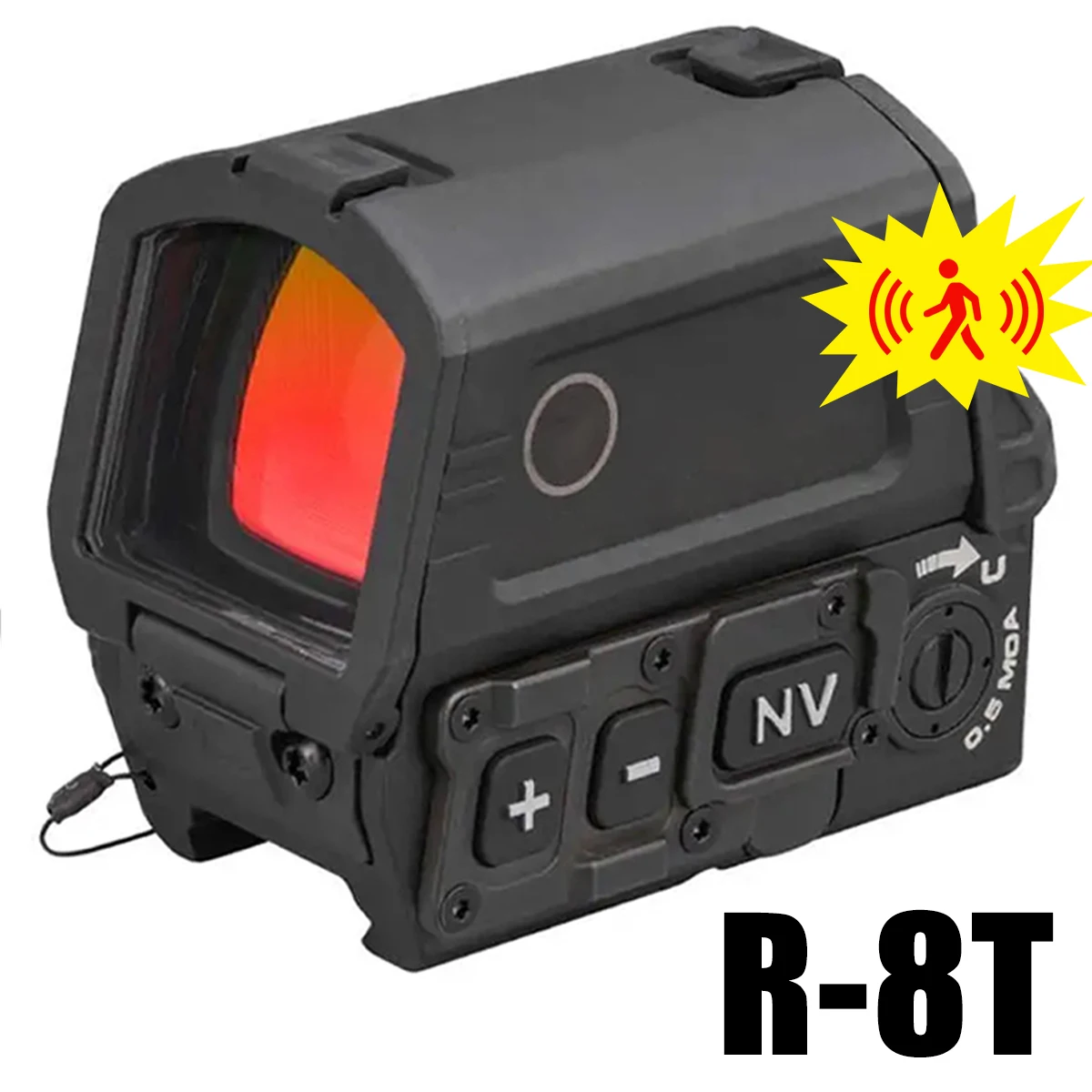 

R-8T Red Dot Holographic Circle Reticle Rifle Scope Sight Optical Reflex 3MOA&32MOA Seismic Resistant Scope with Motion Sensing