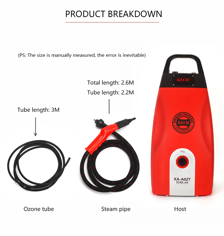 A027 Multipurpose Car Steamer Cleaning Machine High Pressure Portable Steam Car Washer