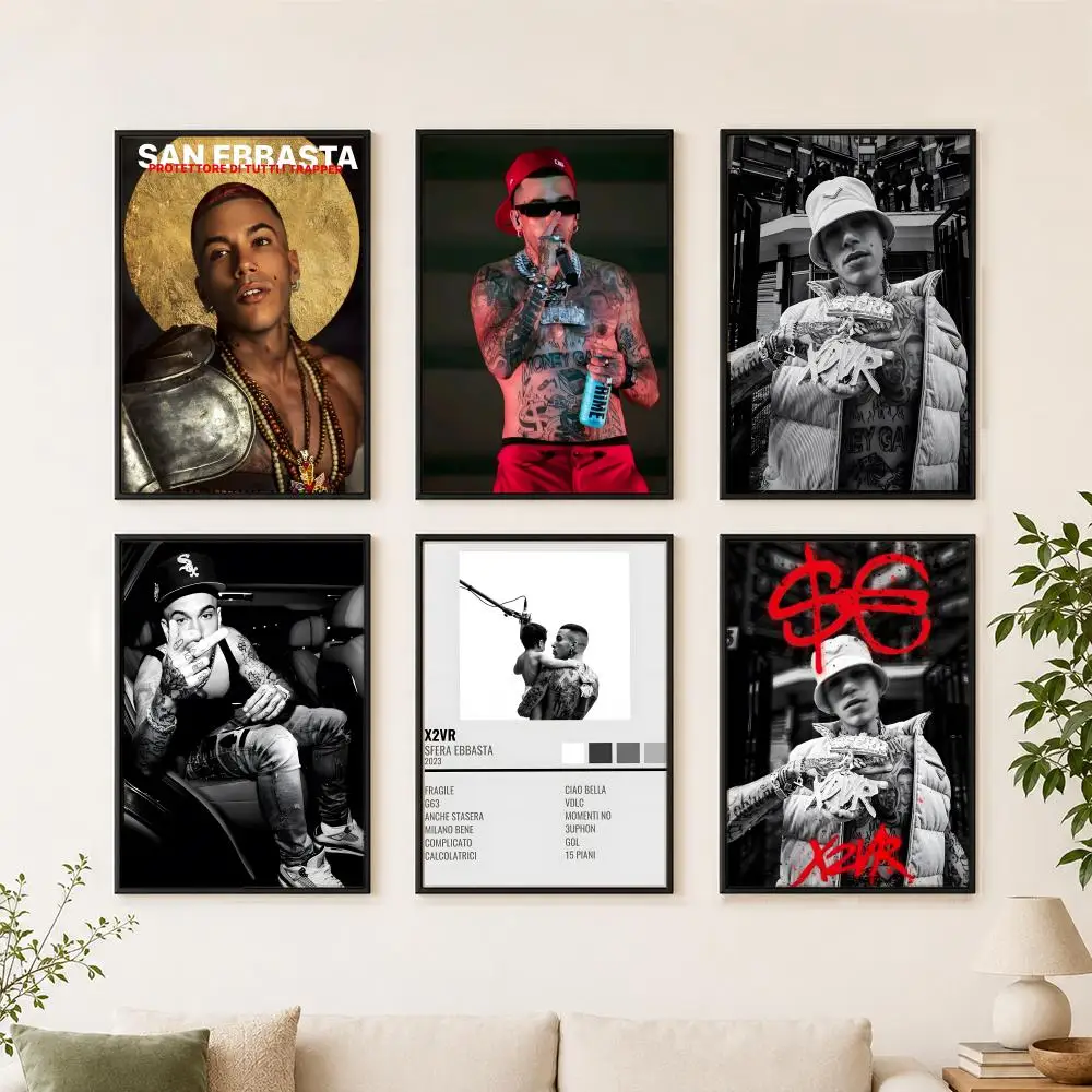 Rapper SSfera Ebbastaed Poster  Poster, Wall Decor Art Print, Abstract Wall Decor Art Print for Living Room