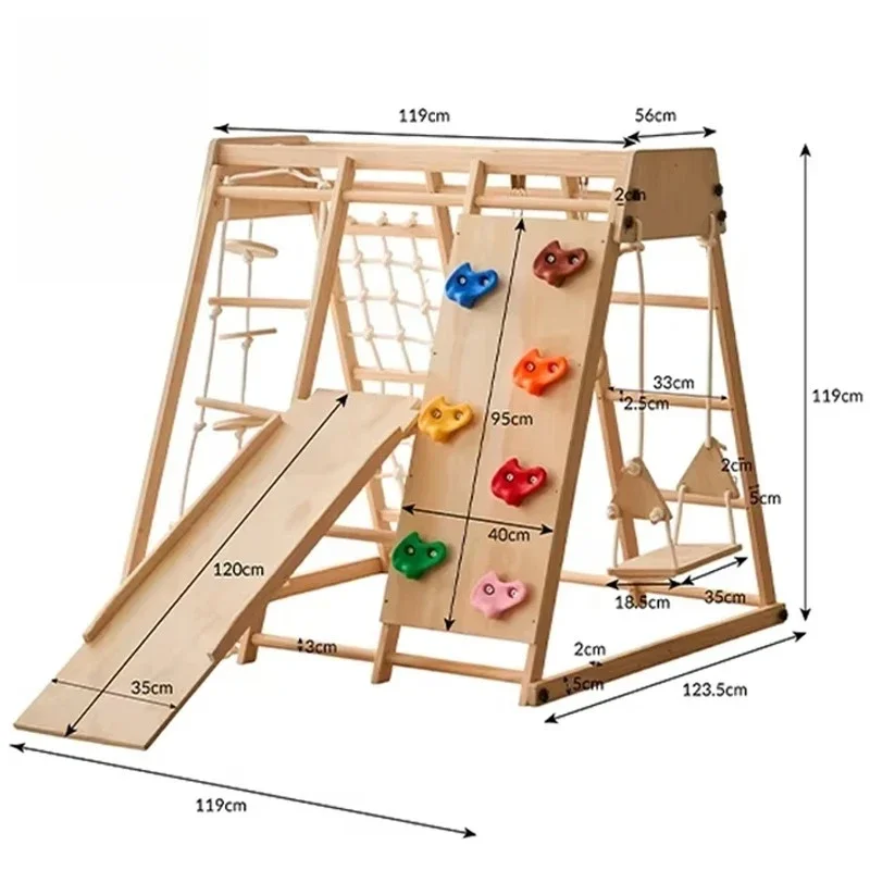Toddler Wooden Climber Game Set Playground Indoor Climbing and Slide Games