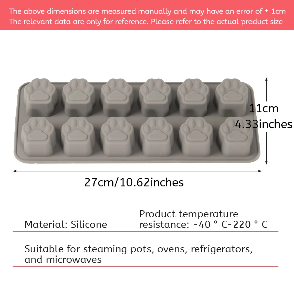 Non-stick Kat Klauw Vorm Chocolade Siliconen Mal DIY Bakken Taart Decoratie mal Snoep Pudding Jelly Zeep Schimmel Drip lijm Schimmel