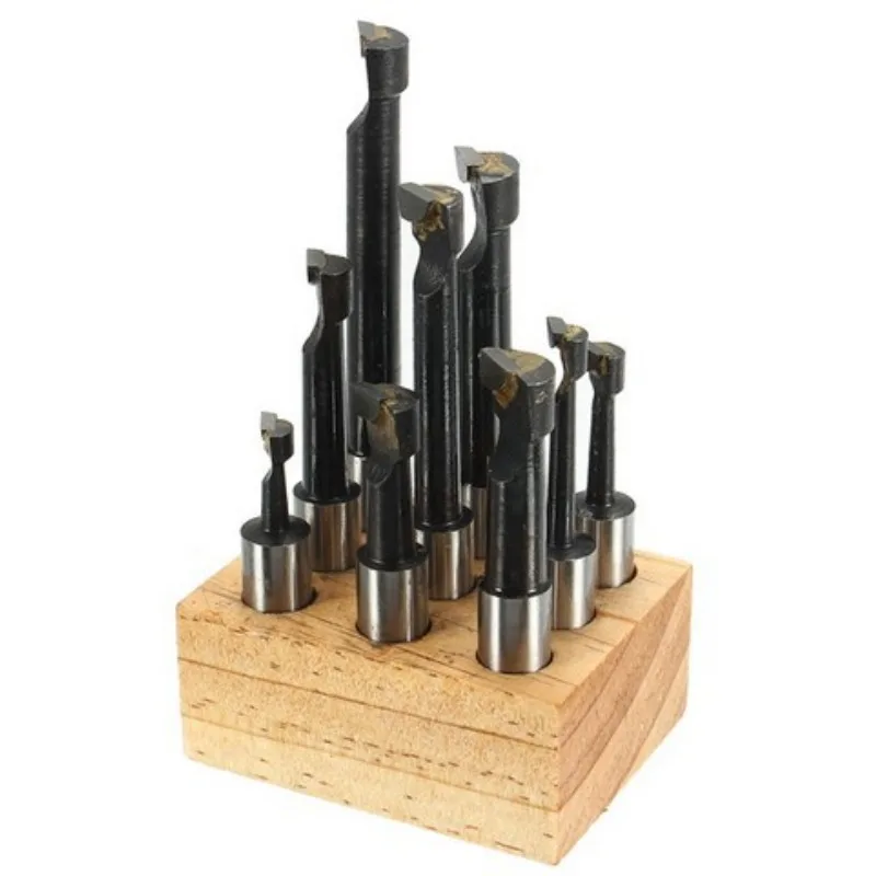 For 9Pcs F1 Boring Tool Holder Set 12mm Shank Diameter Precision Boring Bar Fit for 2 Inch 50mm F1‑12 Boring Head