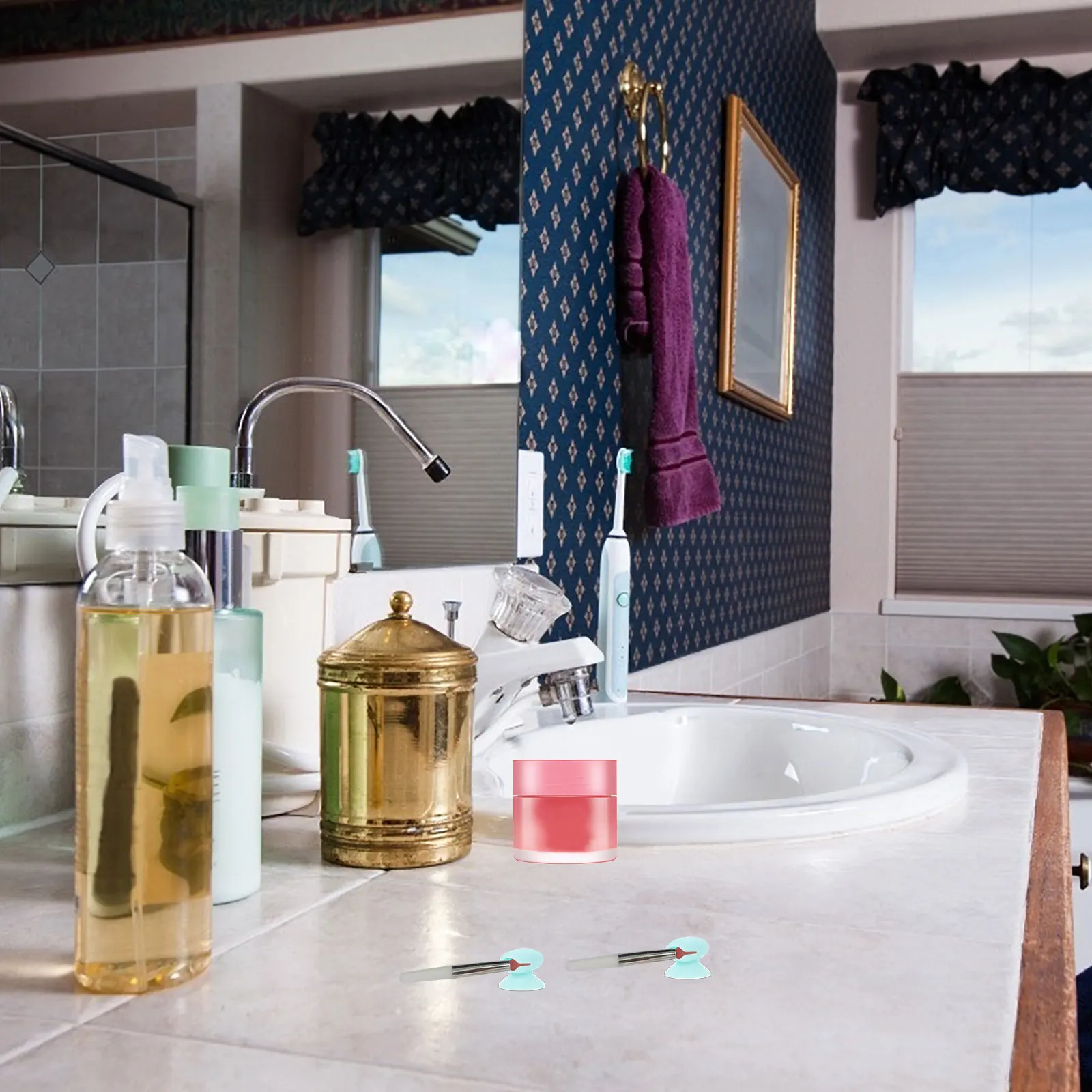 10 pçs escova de maquiagem cabeça capa silicone lábio escova protetor com base de sucção tampa de armazenamento de viagem reutilizável flexível anti-dentalidade