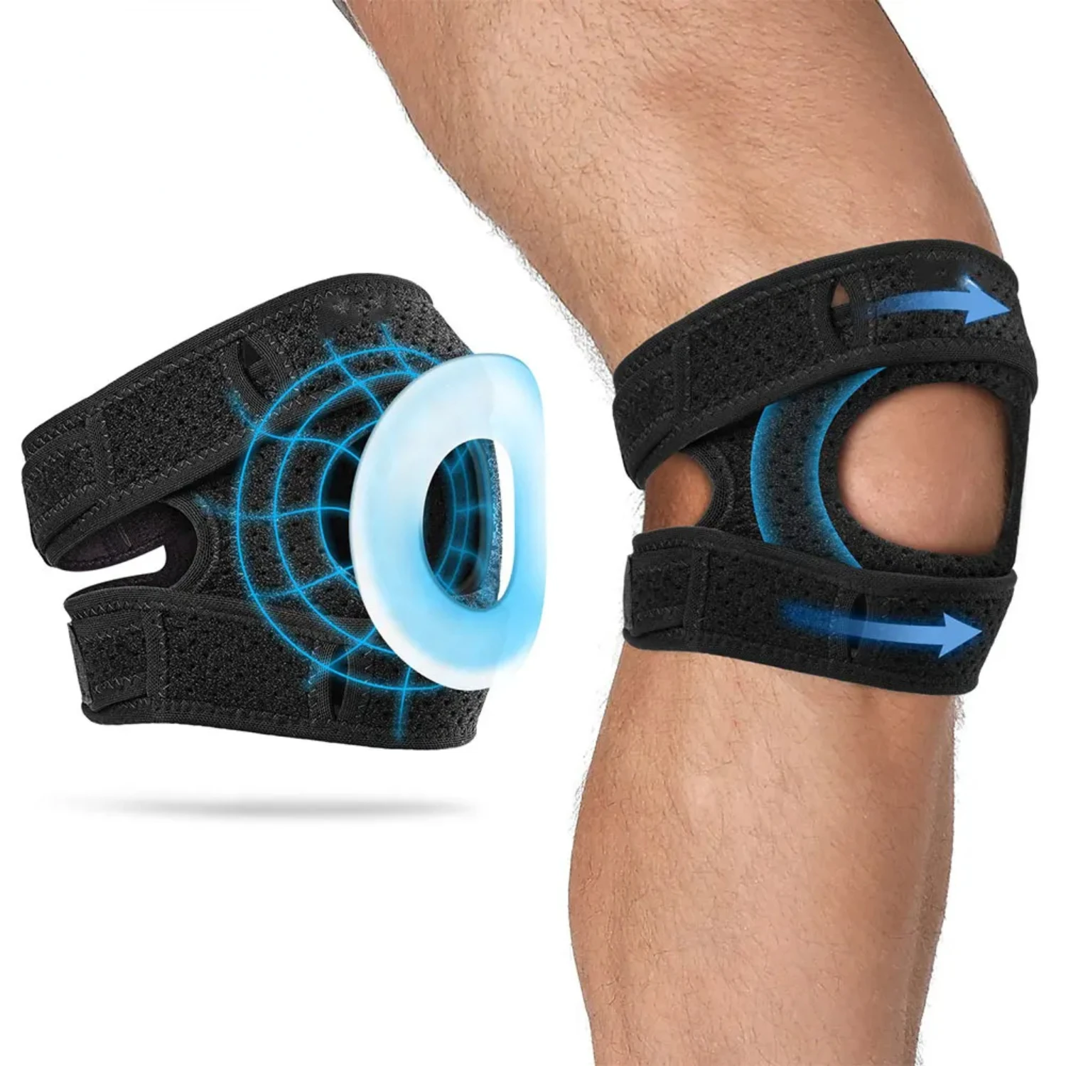 

Ideal Comfortable Adjustable Compression Knee Support Brace for Effective Pain Relief - Ultimate Extra Supportive Protective Sle