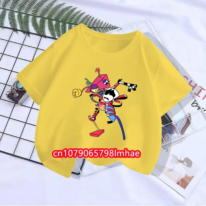 Camisetas de Anime para niño y niña, ropa de calle con Pomni, el increíble circo Digital, moda de verano