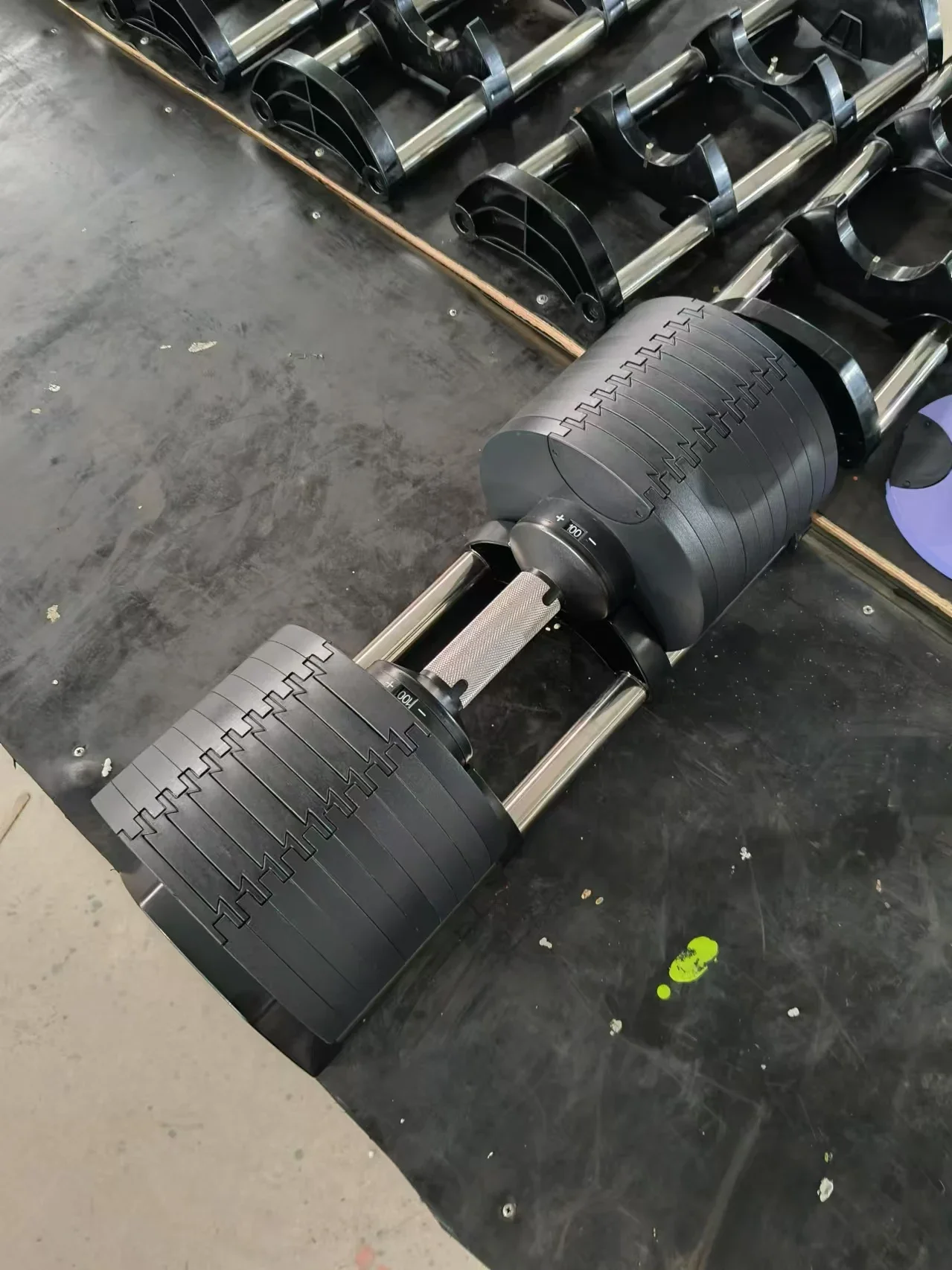 Newly Upgraded Single 100-pound Incremental 10-pound Adjustable Dumbbell Weight Fitness Equipment With Non-slip Metal