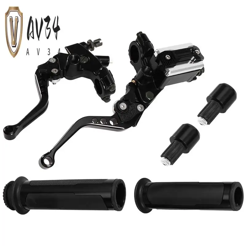 

AV34-Motorcycle Handlebar Brake Lever 22Mm Fade Resistant Brake Master Lever Durable Suit For Scooter Bike Street Bike ATV