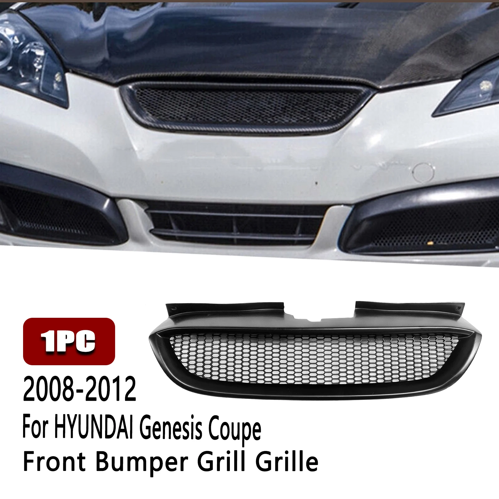 

Front Bumper Grill Grille Mesh For HYUNDAI Genesis Coupe 2008-2012