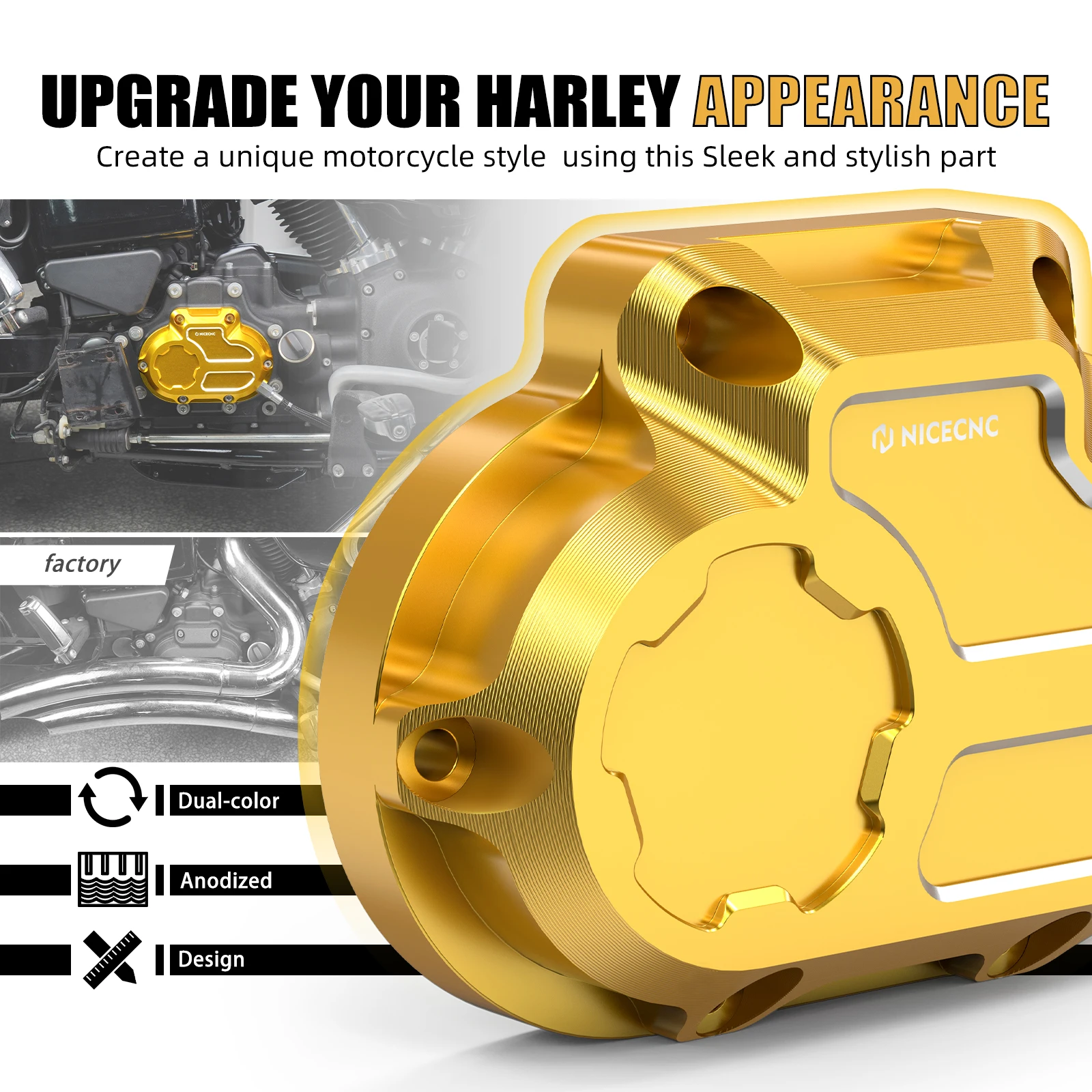 Motorcycle Transmission Side Cover for Harley Road King/Classic 07-16 Road Glide Street Glide Classic Road King Shrine SE 07-13 view 3