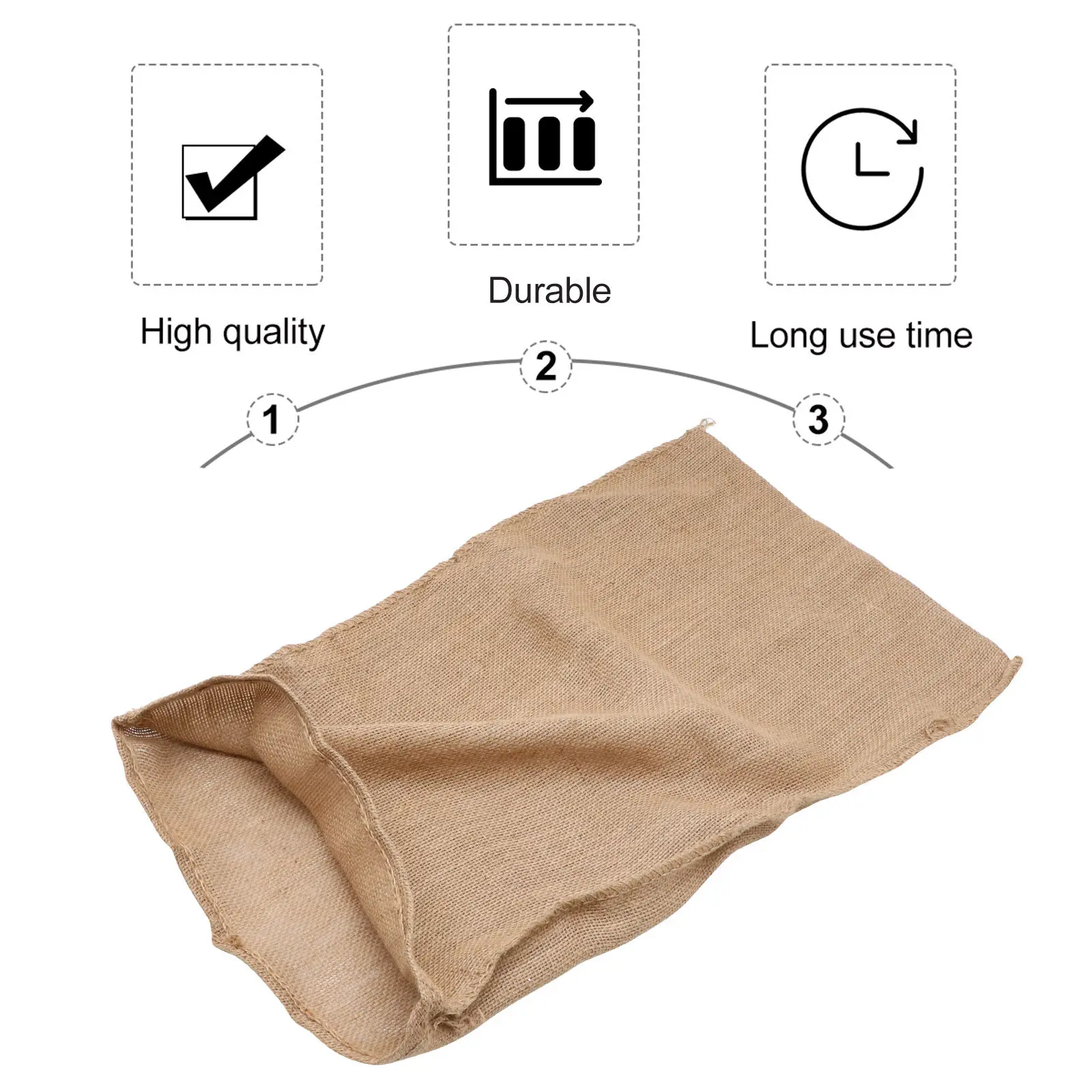 1Pcs Flood Control Burlap Sand Bag Heavy Duty Jute Grow Bag for Gardening Planting Potatoes Storage Metal Parts Frost Protection