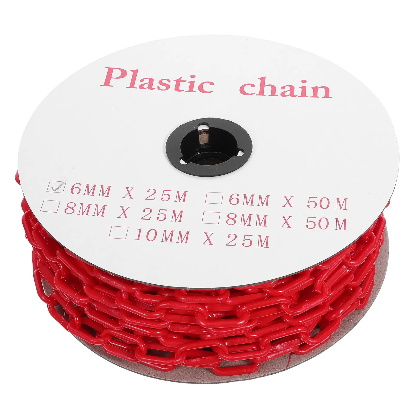 Plastic Safety Chain Red Heavy Duty Weatherproof Plastic Chain Links Barrier for Crowd Control Parking Driveway Queue