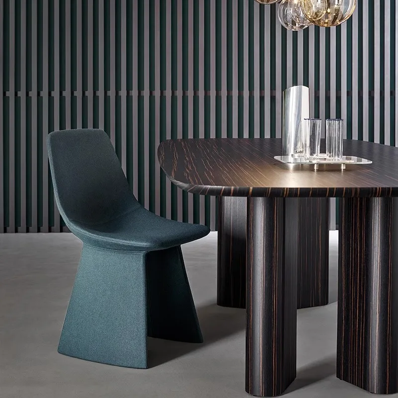 كرسي طعام عالي الجودة مصنوع من القطن ذو اسم كبير وبسيط للمنزل وحديث وبسيط وغير رسمي لمشاهير الإنترنت الإيطالي الإيطالي