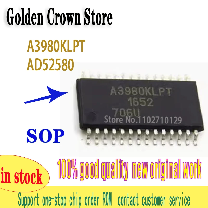 5pcs/lot A3980KLPT A3980KLP A3980  AD52580 52580TSSOP-28