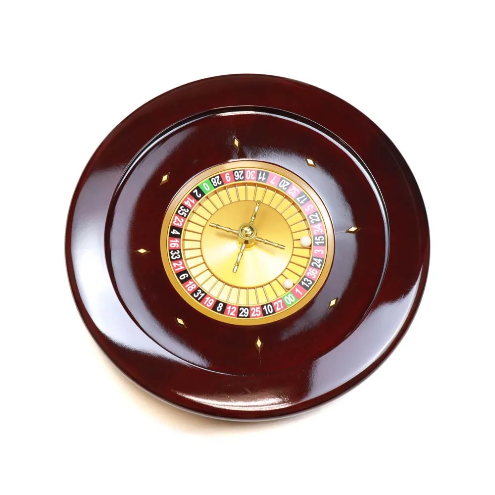 High Quality Casino Wooden Roulette Wheel Solid Wood 22 Inches European American Style Game Entertainment Party Game for Sale