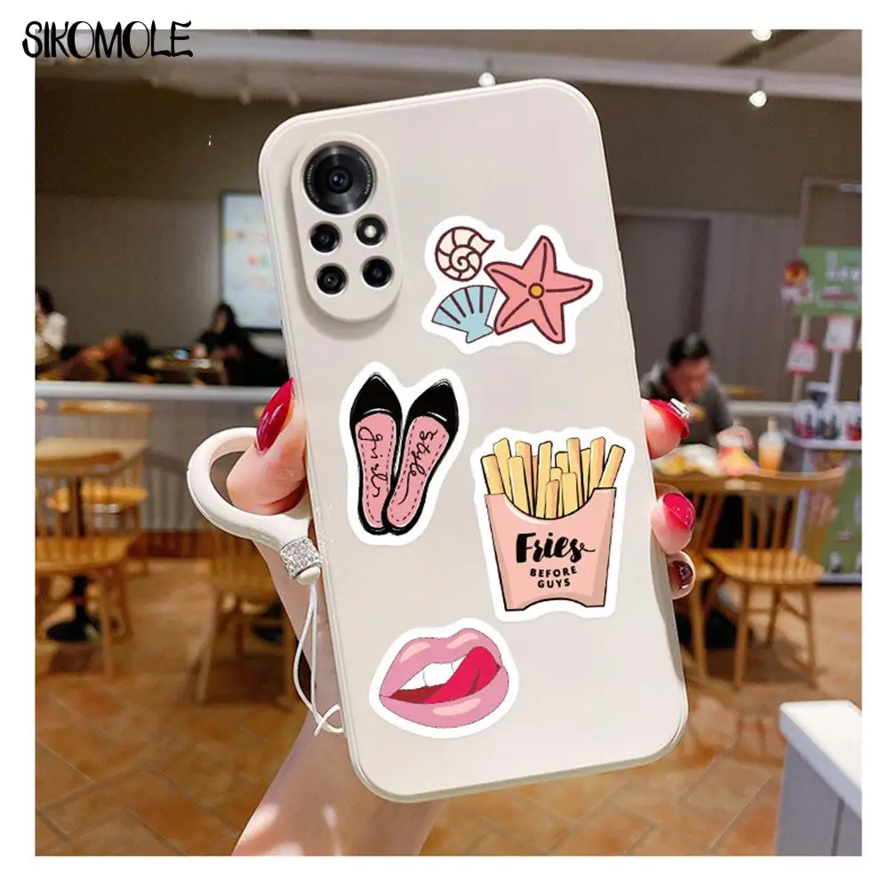 3/6/12Sets Cartoon Cute Female Stickers Korean INS Girl Account Diary DIY Toys Bedroom Guitar Suitcase Decal Graffiti Sticker F5