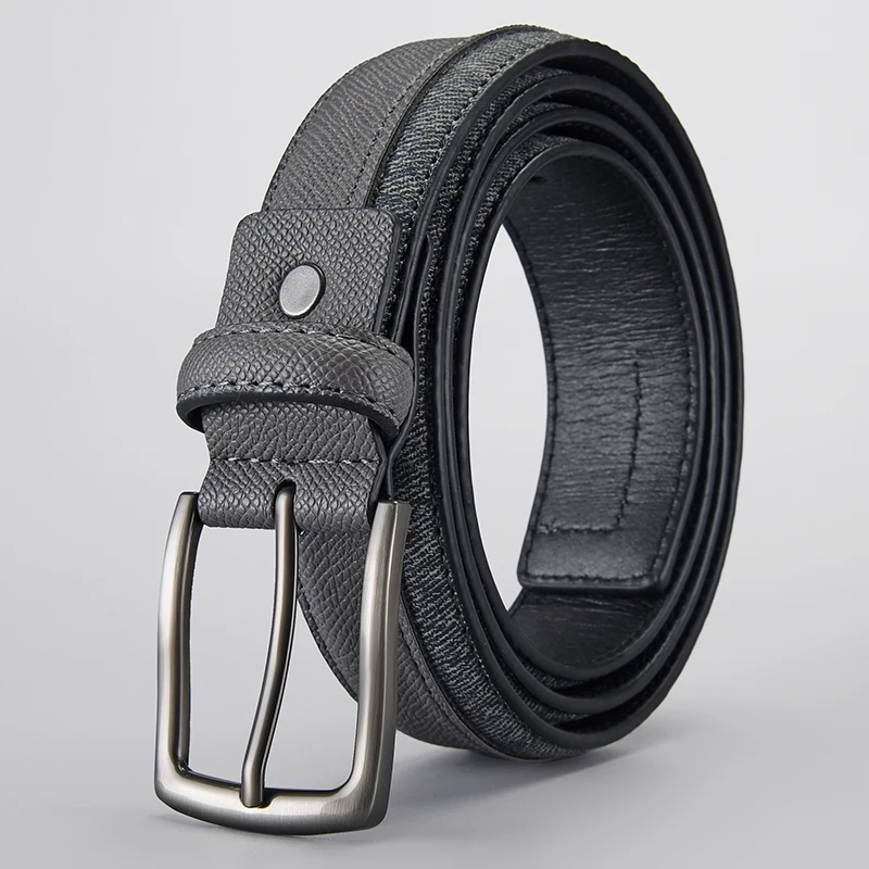 British Style Microfiber Leather Belt with Single Pin Buckle for Men Gift Box Included