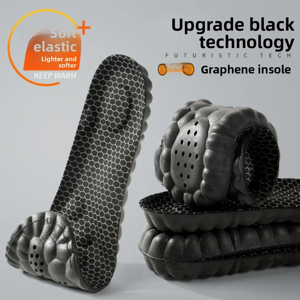 Antibacterial Odor-Resistant Graphene Insoles-Comfortable Sweat-Absorbing High-Elastic for Sports Leisure and Outdoor Fitness