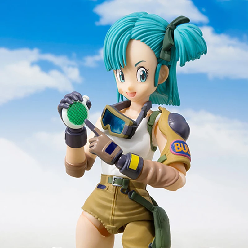 Shf Anime Dragon Ball Bulma Figures PVC Movable Collection Doll 14cm Beautiful Girl Bulma Action Figure Model Toy Birthday Gifts