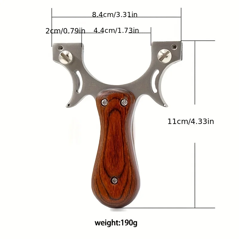 Outdoor Hunting Slingshot Stainless Steel Slingshot Shooting Solid Wood Powerful Shooting Steel Ball Clay Pellet Catapults