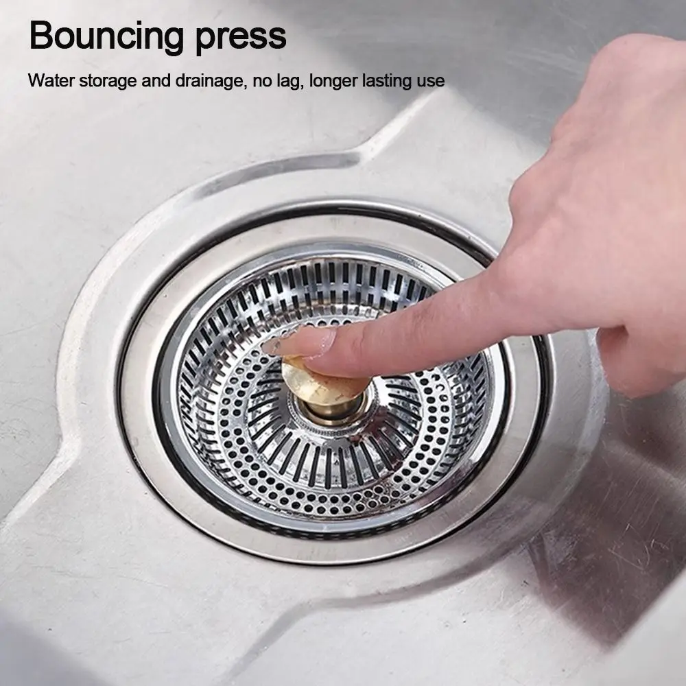 Anti Clog Kitchen Sink Strainer Floor Drain Plug Hair Clean Up Food Waste Catcher Anti-blocking Food Catcher Tools Drain Filter