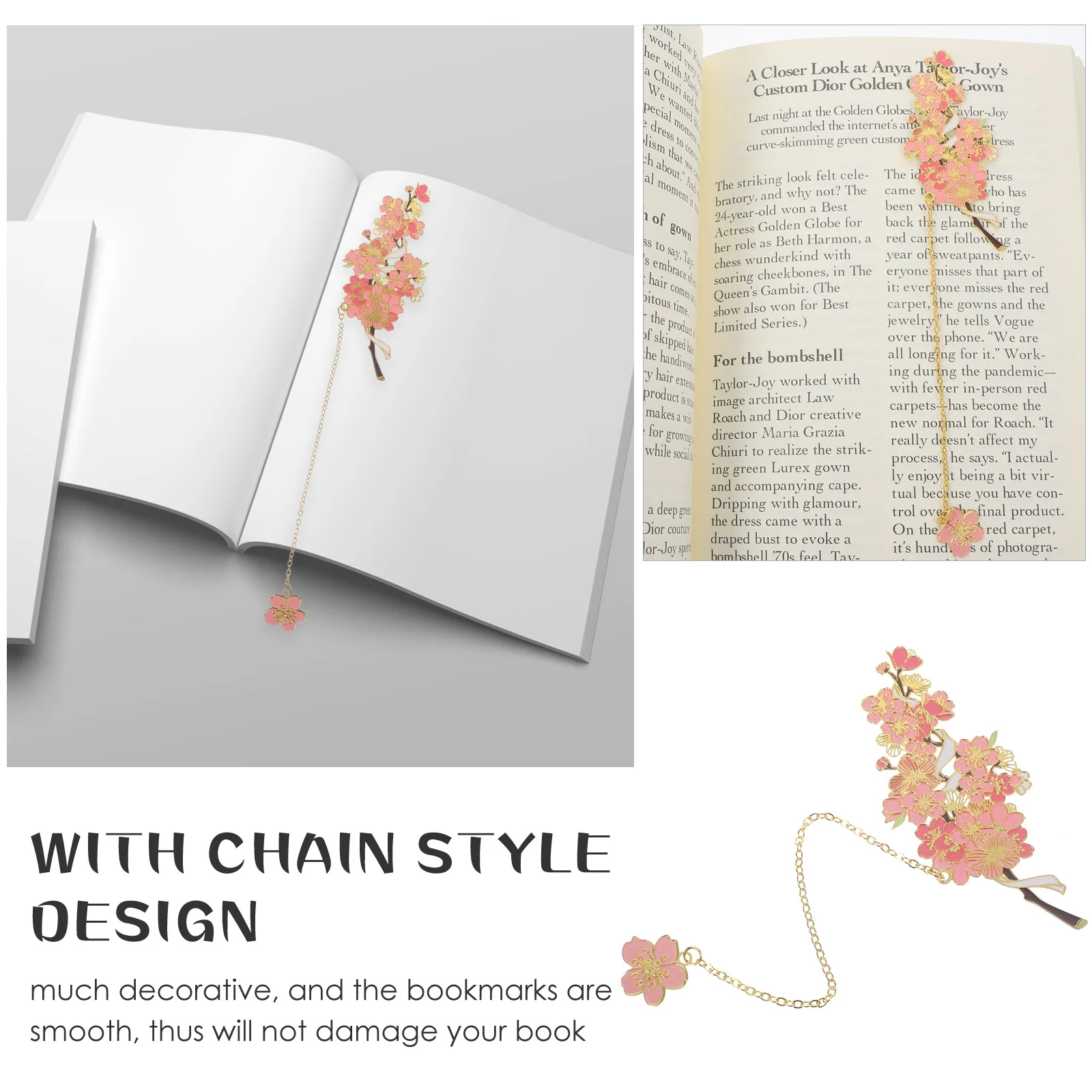 

Flower Shape Metal Bookmark Bulk Pack of 10 Elegant Delicate Bookmarks for Women Readers Writers Students Teachers Unique
