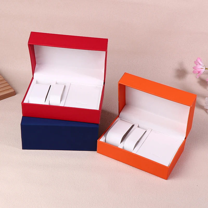 

1 шт., 2 слота, флип-упаковочная коробка для часов из искусственной кожи, серьги, ожерелье, кулон, ювелирные изделия, часы, дисплей, контейнер для дорожных выставок