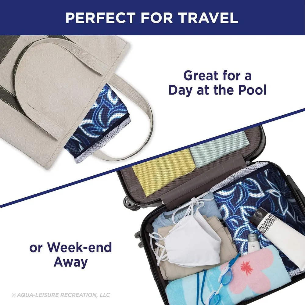 Flotador de piscina inflable extragrande y hamaca de agua, multiusos para adultos con material duradero, azul orquídea