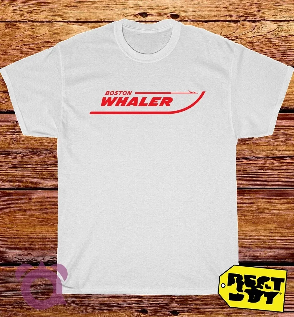 

2025 Summr New Boston Whaler Logo American Funny T-shirt Printed Cotton Round Neck T-shirt for Men and Women