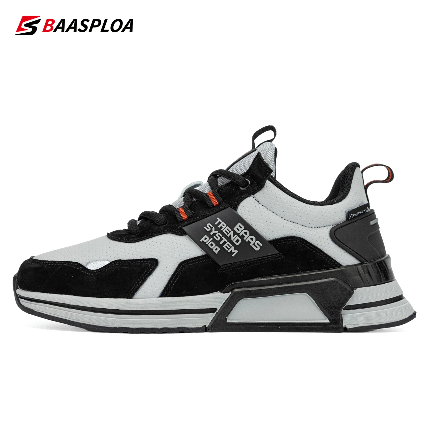 Baasploa 2021 New Arrival Men Sneakers Non-Slip Shock Absorption Outdoor Camping Shoe Breathable Tenis Walking Running Shoes