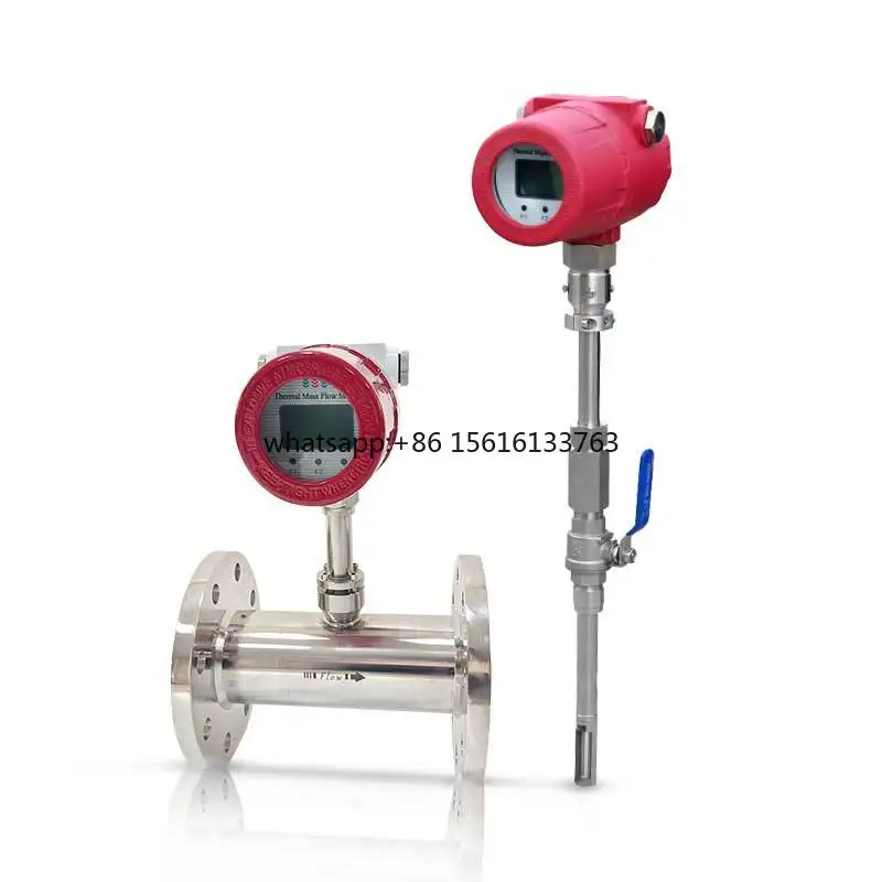 Widely Flow Range Digital 4-20ma Rs485 Insertion Type Thermal Gas Mass Flowmeter air Flow Meter Sensor