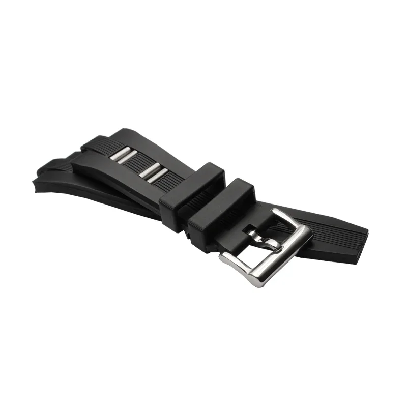 High quality waterproof rubber silicone strap fitting for Bvlgari DIAGONO black convex mouth 26x9mm male