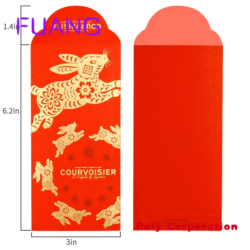 2023 Custom Print Luxe Folie Hotstamping Rode Pakket Envelop Chinees Nieuwjaar Rode Zak Traditionele Hong Bao