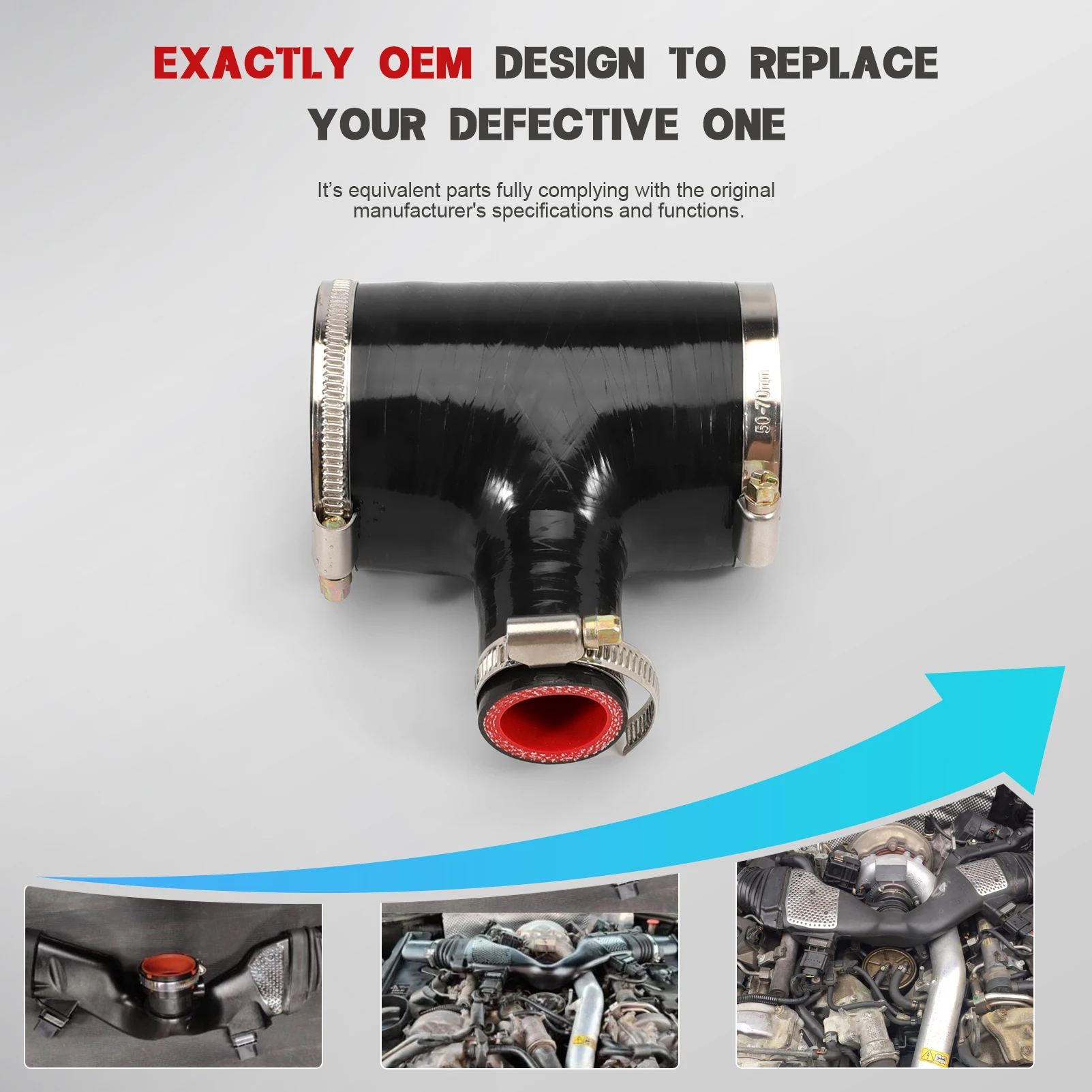 A6420908237 Intake Pipe Air Mass Meter Compatible with MB-Benz OM642 V6 Repair Kit