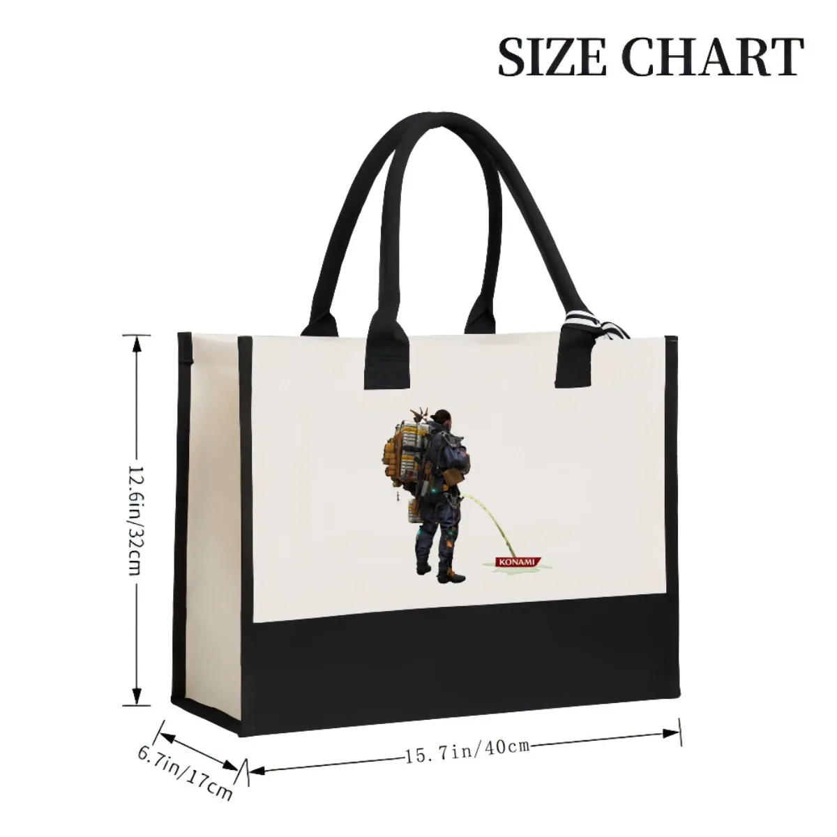 سام اذهب إلى الجحيم، كونامي! 2026 وصول جديد أزياء عملية واسعة قابلة لإعادة الاستخدام حمل حقيبة نمط طباعة 2 لهجة الثقيلة