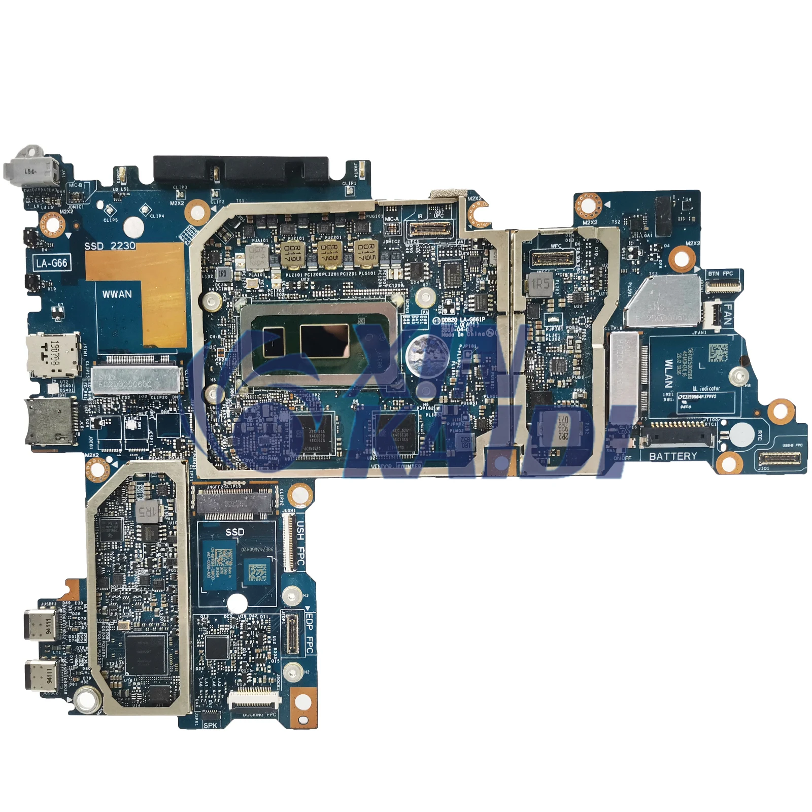 Laptop Motherboard For Dell Latitude 12 7200 0692DM 0XFWFG  0TJFG7 LA-G661P Notebook Mainboard I3 I5 I7 8th Gen CPU 8G 16G RAM